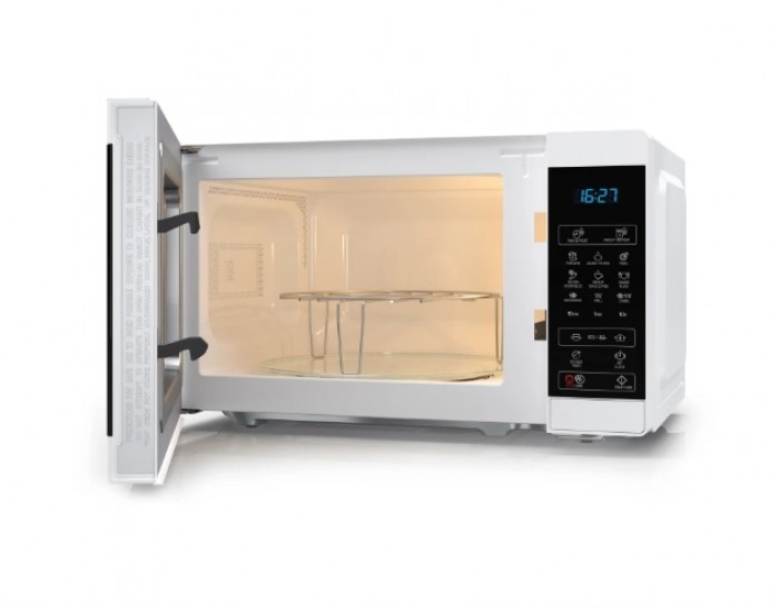 Микровълнова печка Sharp YC-MG02E-W, Fully Digital, Built-in microwave grill, Grill Power: 1000W, Cavity Material -steel, 20l, 800 W, LED Display Blue, Timer & Clock function, Child lock, White door, Defrost, Cabinet Colour: White Микровълнова печка Sharp YC-MG02E-W, Fully Digital, Built-in microwave grill, Grill Power: 1000W, Cavity Material -steel, 20l, 800 W, LED Display Blue, Timer & Clock function, Child lock, White door, Defrost, Cabinet Colour: White