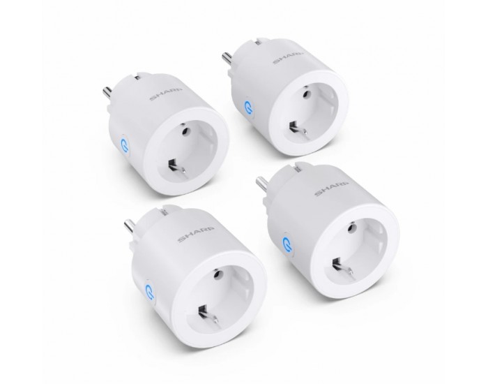 Аксесоар Sharp SGPH01EW4P - WiFi Smart Plug - 4 pack, 802.11 b/g/n (2.4GHz), Child Protection, Google Assistant, Alexa, White Аксесоар Sharp SGPH01EW4P - WiFi Smart Plug - 4 pack, 802.11 b/g/n (2.4GHz), Child Protection, Google Assistant, Alexa, White