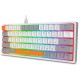 Механична RGB геймърска клавиатура Redragon Akali K642WGO-RGB - сива