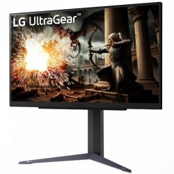 Монитор LG 27GS75Q-B, UltraGear 27" IPS, AG, 1ms GtG, 165Hz, 1000:1, 300cd/m2, QHD 2560x1440, HDR 10, sRGB 99%, AMD FreeSync, G-SYNC Compatible, HDMI, DisplayPort, Headphone Out, Reader mode, Black Stabilizer, Tilt, Height Adjustable, Pivot, Black - Офис