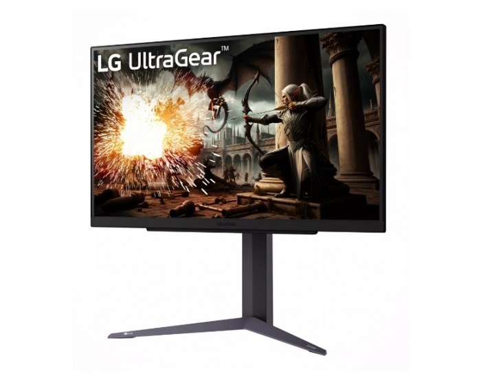 Монитор LG 27GS75Q-B, UltraGear 27" IPS, AG, 1ms GtG, 165Hz, 1000:1, 300cd/m2, QHD 2560x1440, HDR 10, sRGB 99%, AMD FreeSync, G-SYNC Compatible, HDMI, DisplayPort, Headphone Out, Reader mode, Black Stabilizer, Tilt, Height Adjustable, Pivot, Black