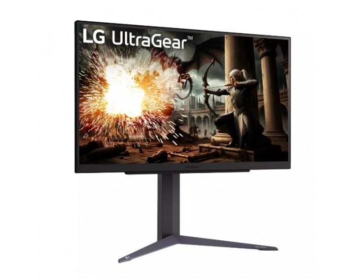 Монитор LG 27GS75Q-B, UltraGear 27" IPS, AG, 1ms GtG, 165Hz, 1000:1, 300cd/m2, QHD 2560x1440, HDR 10, sRGB 99%, AMD FreeSync, G-SYNC Compatible, HDMI, DisplayPort, Headphone Out, Reader mode, Black Stabilizer, Tilt, Height Adjustable, Pivot, Black