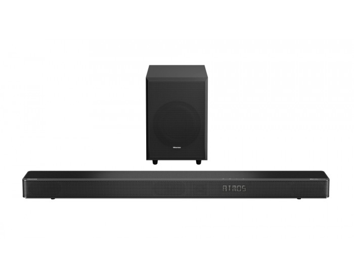 Аудио система Hisense AX3125H 3.1.2Ch Sound Bar with Wireless Subwoofer, 440W, Dolby Atmos, Bluetooth 5.3, 4K HDMI Pass Through, DTS:X, HDMI/AUX/ARC/Optical/USB, 7 EQ Modes