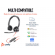 Слушалки HP Poly Blackwire 3320 Stereo Microsoft Teams Certified USB-C +USB-C/A адаптер 8X220AA