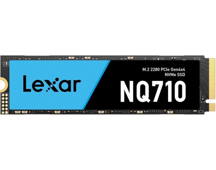 Lexar 1TB High Speed PCIe Gen 4X4 M.2 NVMe, up to 5000 MB/s read and 3300 MB/s write, EAN: 843367132294 Lexar 1TB High Speed PCIe Gen 4X4 M.2 NVMe, up to 5000 MB/s read and 3300 MB/s write, EAN: 843367132294