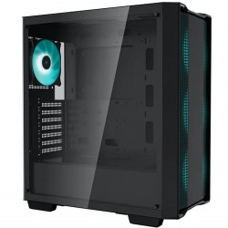 DeepCool CC560 V2, Mid Tower, Mini-ITX/Micro-ATX/ATX, 1xUSB3.0, 1xUSB2.0, 1xAudio, 4x120mm Pre-Installed LED Fans, Tempered Glass, Mesh Panel - Аксесоари, Кутии, Вентилатори