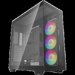 DeepCool CH780, Mid Tower, Mini-ITX/Micro-ATX/ATX/E-ATX, 4xUSB3.0, 1xAudio, 1x Type C Gen 2, 1x420mm Pre-Installed ARGB Fan, Tempered Glass, Mesh Panel, Black, R-CH780-BKADE41-G-1 - Аксесоари, Кутии, Вентилатори