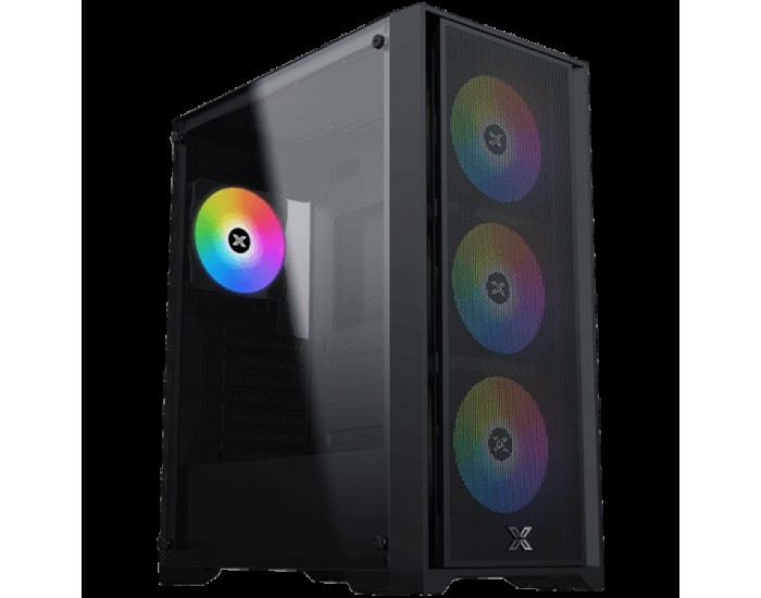 Gaming X II, EN42850, BK, EATX, U3x1 & U2x2, Front Mesh Grill & Left TG, 4PCS Z20A & ARGB Control PCB Gaming X II, EN42850, BK, EATX, U3x1 & U2x2, Front Mesh Grill & Left TG, 4PCS Z20A & ARGB Control PCB