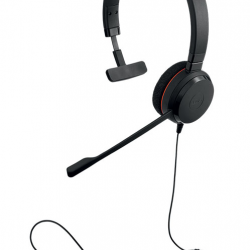 JABRA EVOLVE 20 MS Mono USB Headband, Noise cancelling,USB connector, with mute-button and volume control on the cord, with foam ear cushion, Microsoft optimized - Слушалки, Микрофони и Уеб Камери