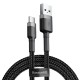 Кабел Baseus Cafule USB-A към USB-C, 2м, черен