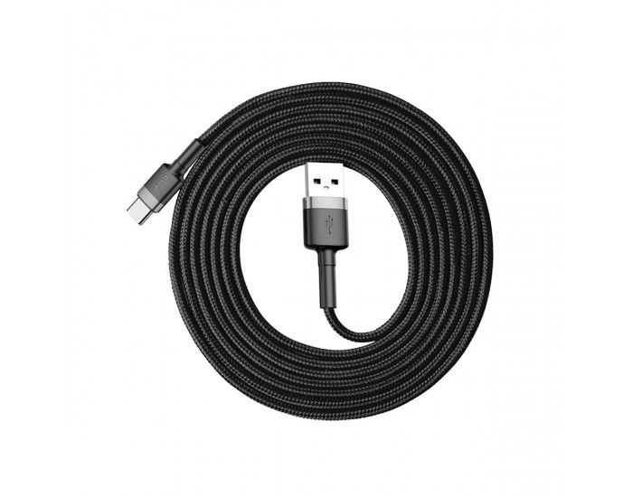 Кабел Baseus Cafule USB-A към USB-C, 2м, черен