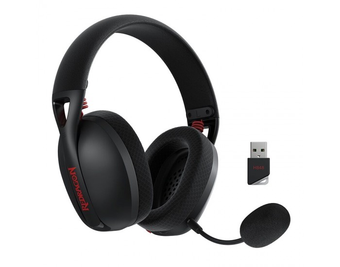 Геймърски слушалки Redragon IRE Pro H848 кабелни и безжични - черни