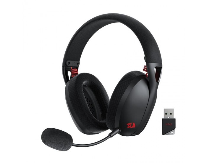 Геймърски слушалки Redragon IRE Pro H848 кабелни и безжични - черни