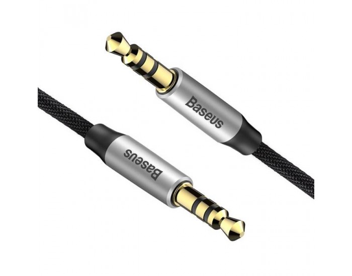 Аудио кабел Baseus Yiven M30 stereo AUX 3.5мм CAM30-CS1 150см сребристо-черен