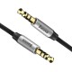 Аудио кабел Baseus Yiven M30 stereo AUX 3.5мм CAM30-CS1 150см сребристо-черен