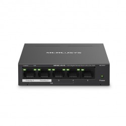 5-портов настолен комутатор Mercusys MS105GP със 4 PoE+ порта - Рутери и Суичове