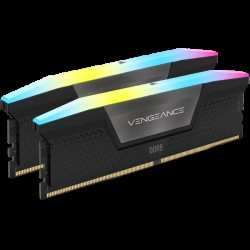 DDR5, 6400MT/s 32GB 2x16GB DIMM, Unbuffered, 36-48-48-104, Std PMIC, XMP 3.0, VENGEANCE RGB DDR5 Black Heatspreader, Black PCB, 1.4V EAN: 0840006666073 - Corsair