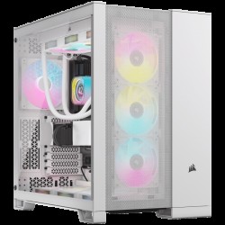 Corsair 6500D Airflow Tempered Glass Mid-Tower, White, EAN: 0840006664727 - Corsair