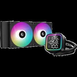 DeepCool LD240, 360mm CPU Liquid Cooler, 2x120mm ARGB PWM Fans, Anti-Leak Technology, Addressable RGB LED, Hydro Bearing, LGA1700/1200/1151/1150/1155, AMD AM5/AM4, 3Y, R-LE720-WHAMMN-G-1 - Аксесоари, Кутии, Вентилатори