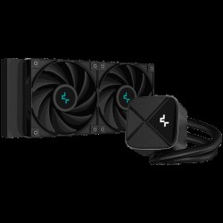 DeepCool LS520S Zero Dark, 360mm CPU Liquid Cooler, 2x120mm ARGB PWM Fans, Anti-Leak Technology, Black, LGA 1700/1200/1151/1150/1155, AMD AM5/AM4, 3Y, R-LS520-BKNNMM-G-1 - Аксесоари, Кутии, Вентилатори