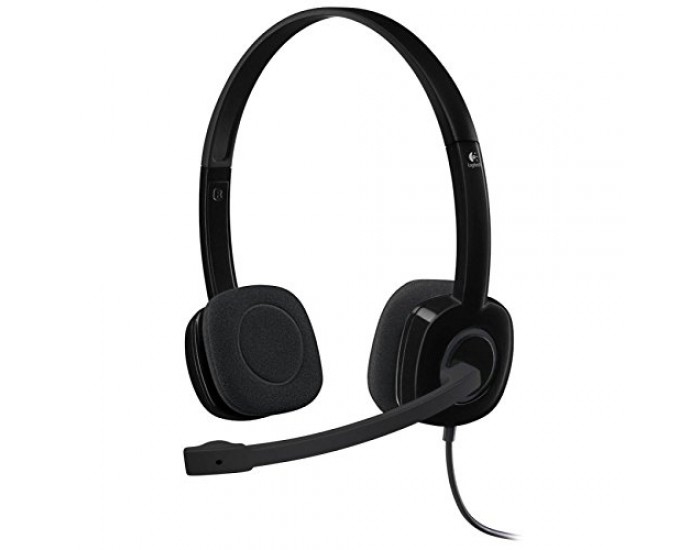 LOGITECH H151 Wired Stereo Headset - BLACK - 3.5 MM
