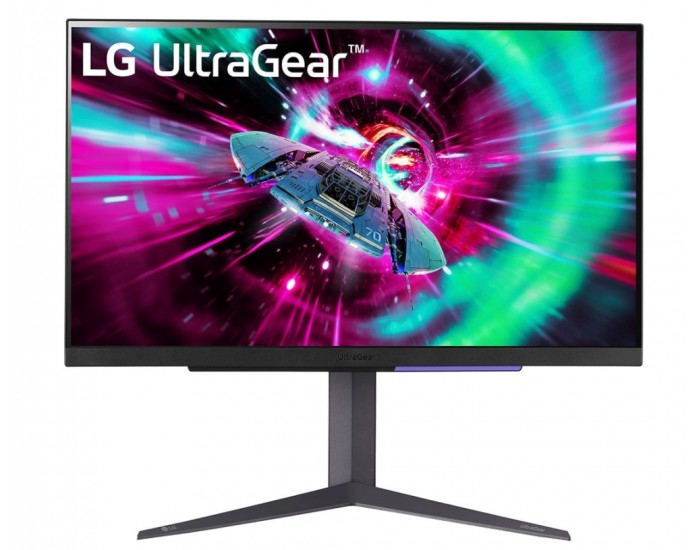 Монитор LG 27GR93U-B, 27", UltraGear IPS 1ms (GtG), AG, UHD 4K (3840x2160), 144Hz, HDR10, 1000:1, 400cd/m2, DCI-P3 95%, USB3.0 (1up/2down), VRR, AMD Free-sync, NVIDIA G-Sync, HDMI, DP, Height Adjustable, Pivot, Tilt, Headphone Out, Black