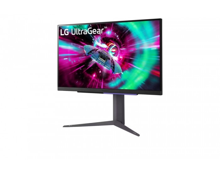 Монитор LG 27GR93U-B, 27", UltraGear IPS 1ms (GtG), AG, UHD 4K (3840x2160), 144Hz, HDR10, 1000:1, 400cd/m2, DCI-P3 95%, USB3.0 (1up/2down), VRR, AMD Free-sync, NVIDIA G-Sync, HDMI, DP, Height Adjustable, Pivot, Tilt, Headphone Out, Black