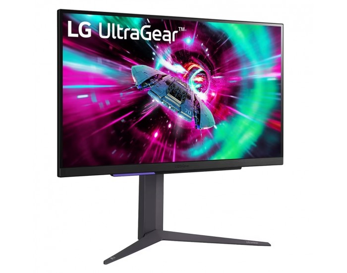 Монитор LG 27GR93U-B, 27", UltraGear IPS 1ms (GtG), AG, UHD 4K (3840x2160), 144Hz, HDR10, 1000:1, 400cd/m2, DCI-P3 95%, USB3.0 (1up/2down), VRR, AMD Free-sync, NVIDIA G-Sync, HDMI, DP, Height Adjustable, Pivot, Tilt, Headphone Out, Black