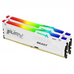 Kingston 32GB 6000MT/s DDR5 CL30 DIMM (Kit of 2) FURY Beast White RGB EXPO, EAN: 740617343311 - Офис техника