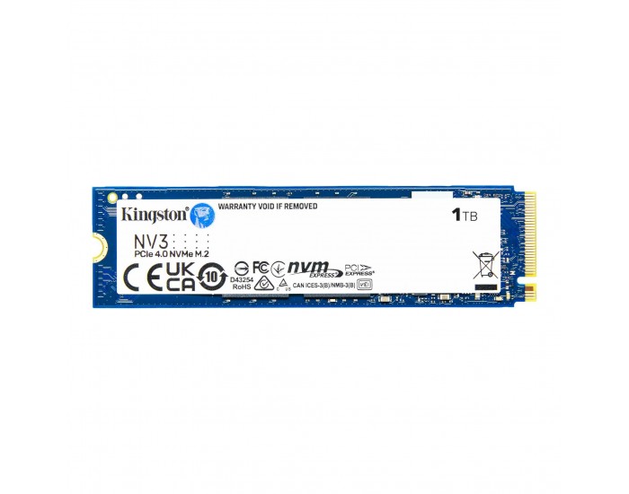 Kingston SSD 1TB NV3 M.2 2280 PCIe 4.0 NVMe SSD , EAN: 740617344790