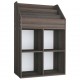 Sonata H Рафт детски книги сив сонома дъб 71x30x114 см инженерно дърво