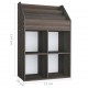 Sonata H Рафт детски книги сив сонома дъб 71x30x114 см инженерно дърво