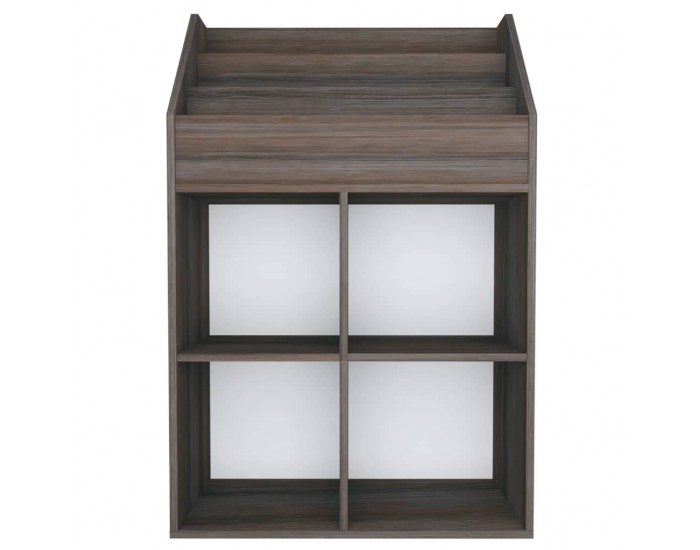 Sonata H Рафт детски книги сив сонома дъб 71x30x114 см инженерно дърво