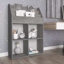 Sonata H Рафт за детски книги бетонно сив 71x30x114 см инженерно дърво - Антре
