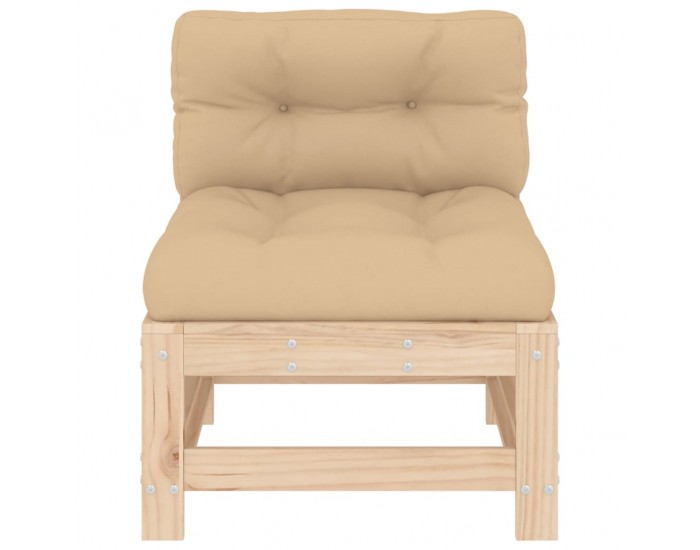 Sonata H Среден диван с възглавници, борово дърво масив