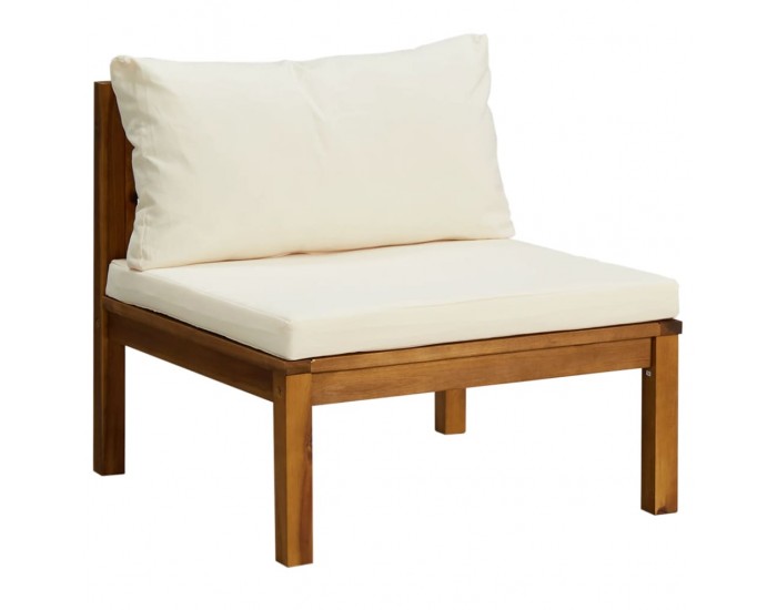 Sonata H Комплект диван 2 части с кремавобели възглавници акация масив