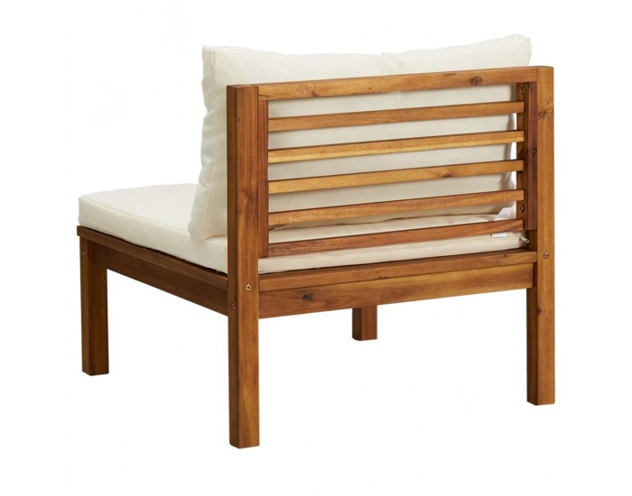 Sonata H Комплект диван 2 части с кремавобели възглавници акация масив