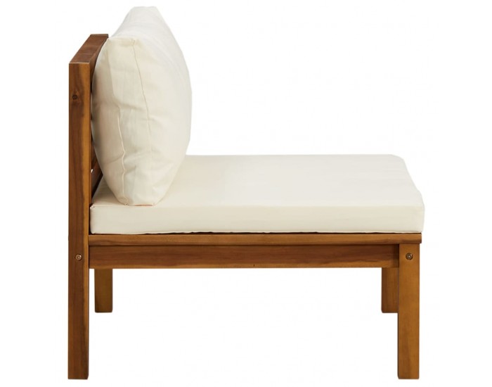 Sonata H Комплект диван 2 части с кремавобели възглавници акация масив