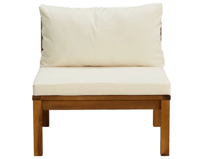 Sonata H Комплект диван 2 части с кремавобели възглавници акация масив