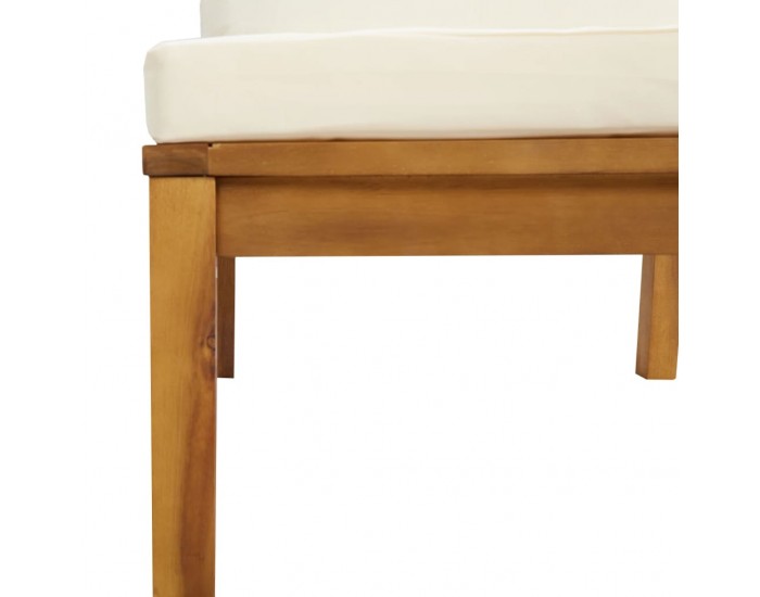 Sonata H Комплект диван 2 части с кремавобели възглавници акация масив