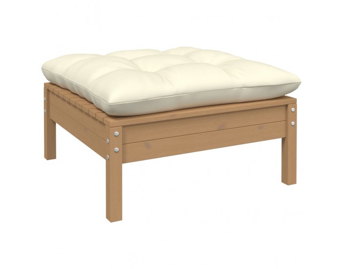 Sonata H 2-местен градински диван с кремави възглавници, бор масив Sonata H 2-местен градински диван с кремави възглавници, бор масив