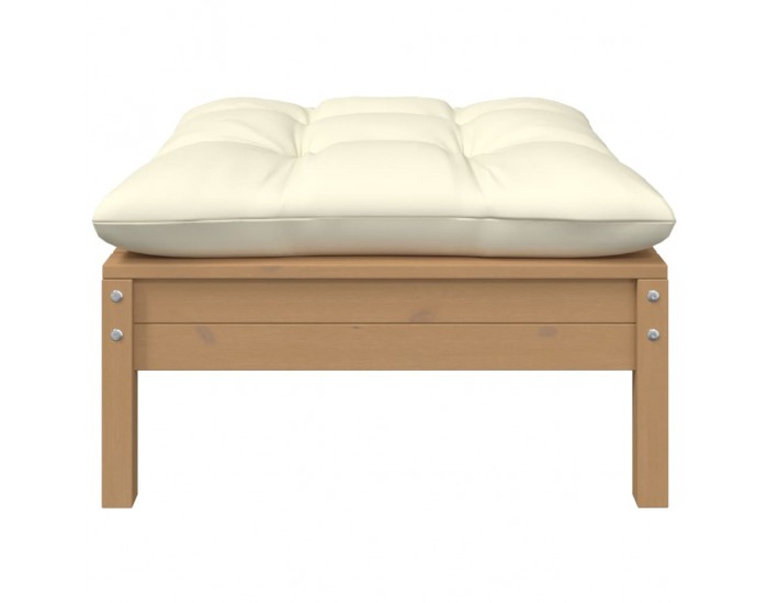 Sonata H 2-местен градински диван с кремави възглавници, бор масив Sonata H 2-местен градински диван с кремави възглавници, бор масив