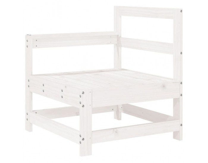 Sonata H Градински ъглови дивани, 2 бр, бели, бор масив