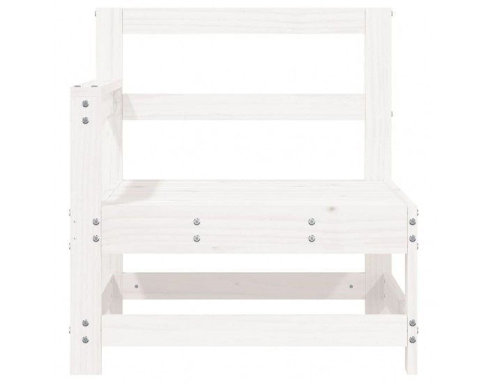 Sonata H Градински ъглови дивани, 2 бр, бели, бор масив