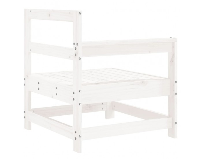 Sonata H Градински ъглови дивани, 2 бр, бели, бор масив