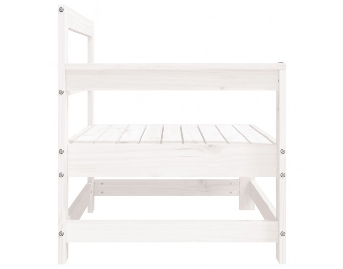 Sonata H Градински ъглови дивани, 2 бр, бели, бор масив