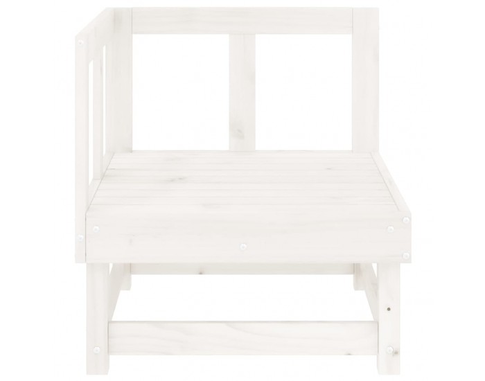 Sonata H Градински ъглов диван, бял, бор масив