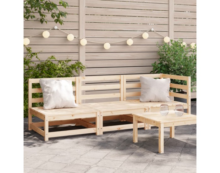Sonata H Градински диван, 3-местен, борово дърво масив