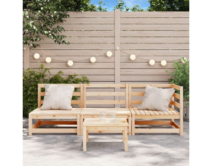 Sonata H Градински диван, 3-местен, борово дърво масив