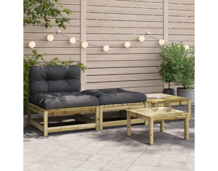 Sonata H Градинско кресло без подлакътници, с възглавници и табуретки